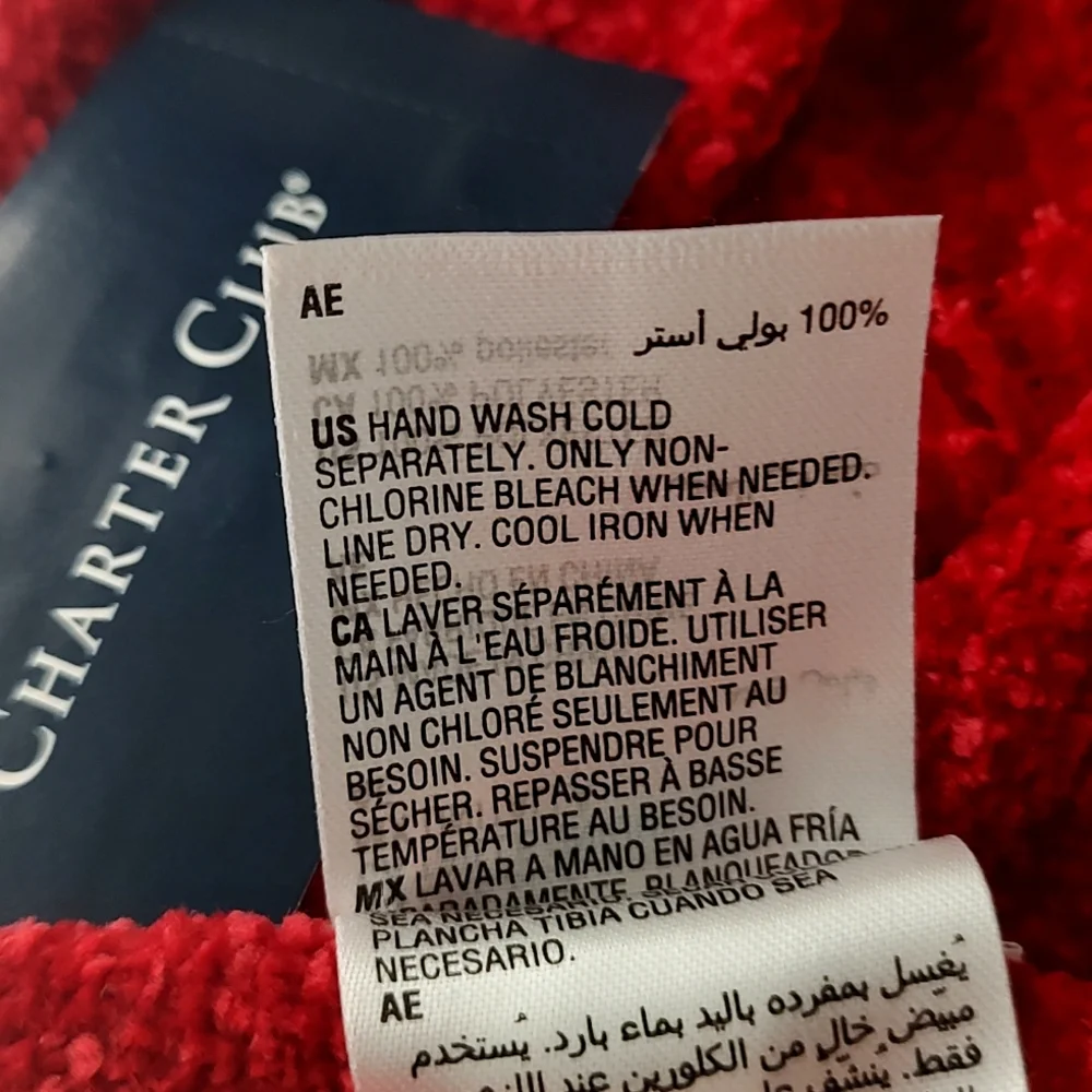 Charter Club Cowl Scarf Red One Size